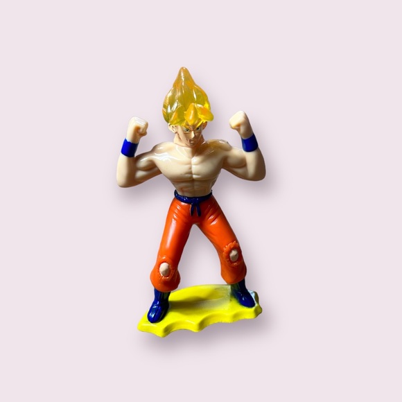 Vintage 2002 Burger King Dragon Ball Z Goku Small Toy Action Figure Cake Topper - Picture 1 of 6